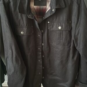 Silver Jeans Black and Red Plaid Jacket